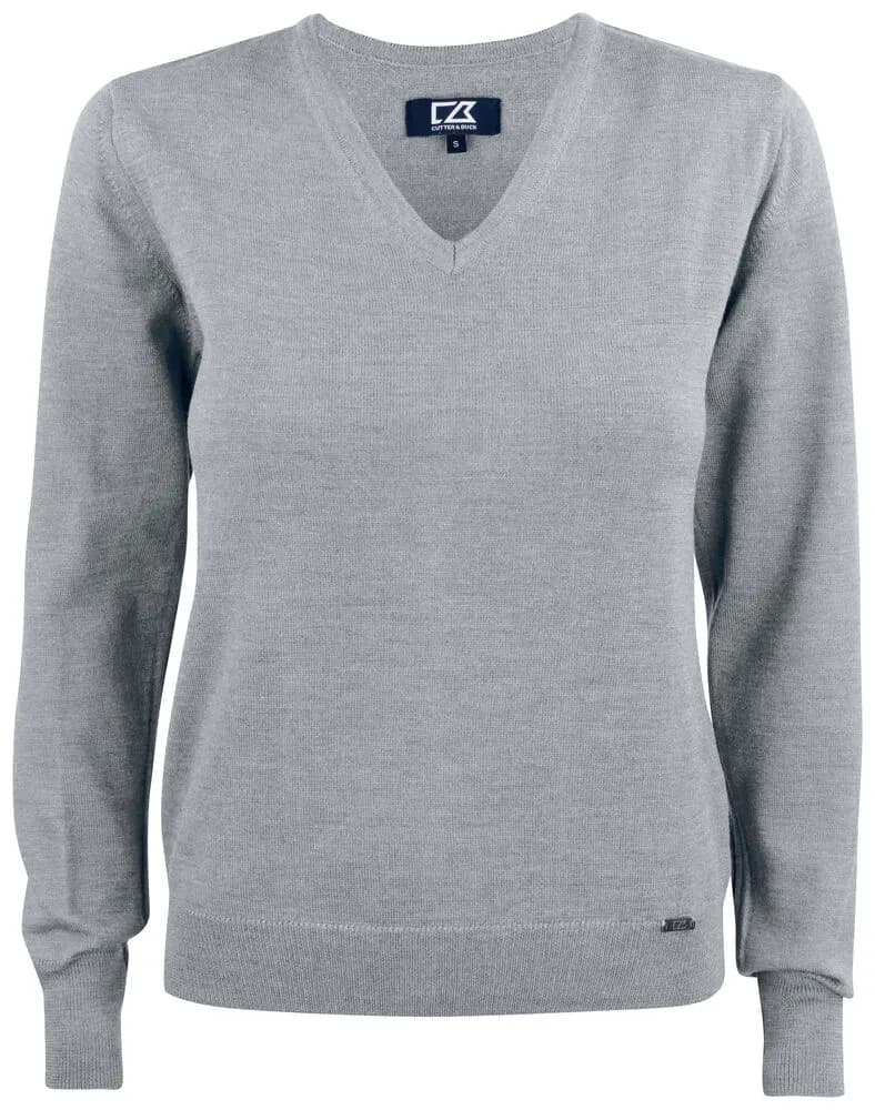 Everett V-neck Ladies - Grey Melange