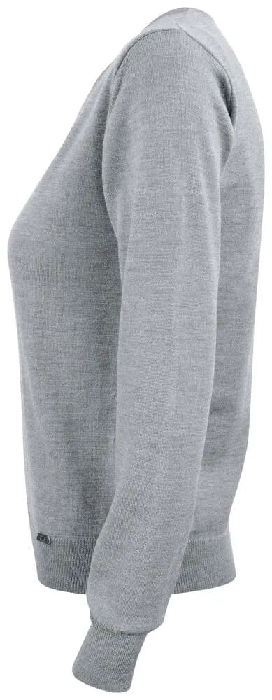 Everett V-neck Ladies - Grey Melange