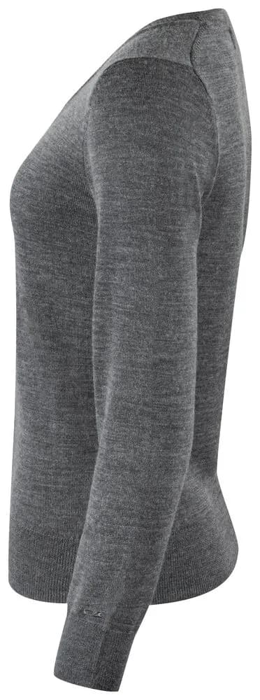 Vernon V-neck Ladies - Anthracite Melange