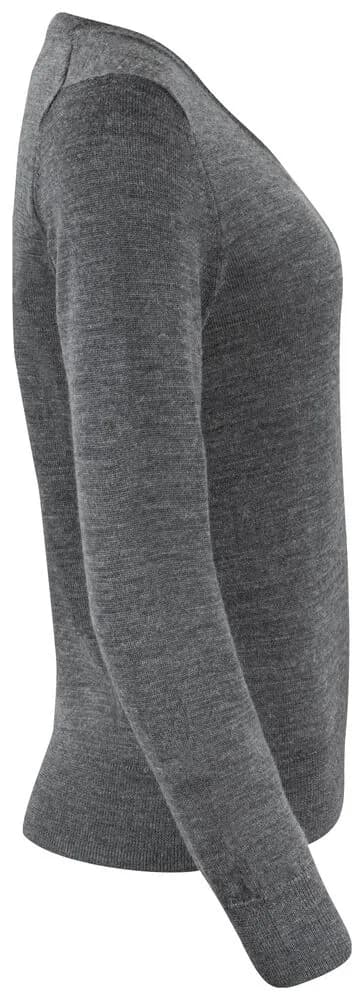 Vernon V-neck Ladies - Anthracite Melange