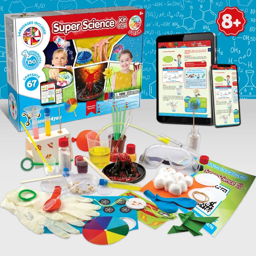 Lernspiel für Kinder - 6 in 1 Super Science Kit I - Gemischt