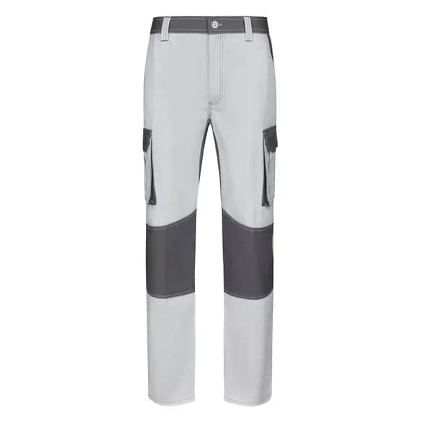 Zweifarbige Twill-Hose mit mehreren Taschen (240 g/m²), aus Baumwolle (35%) und Polyester (65%) - VL NJORD - Weiß