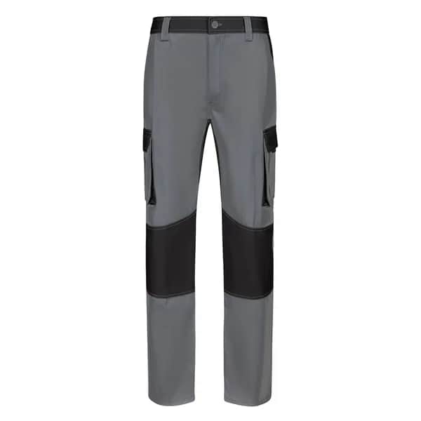 Zweifarbige Twill-Hose mit mehreren Taschen (240 g/m²), aus Baumwolle (35%) und Polyester (65%) - VL NJORD - Grau