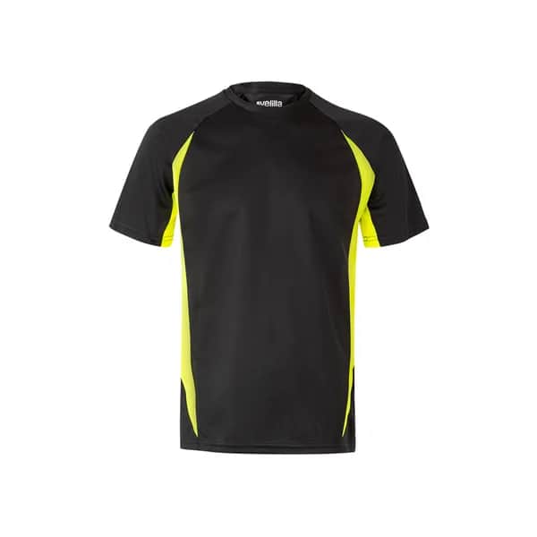 Zweifarbiges technisches T-Shirt mit Bird-Eye-Design (160 g/m²), aus Polyester (100%) - VL SLAYER - Schwarz