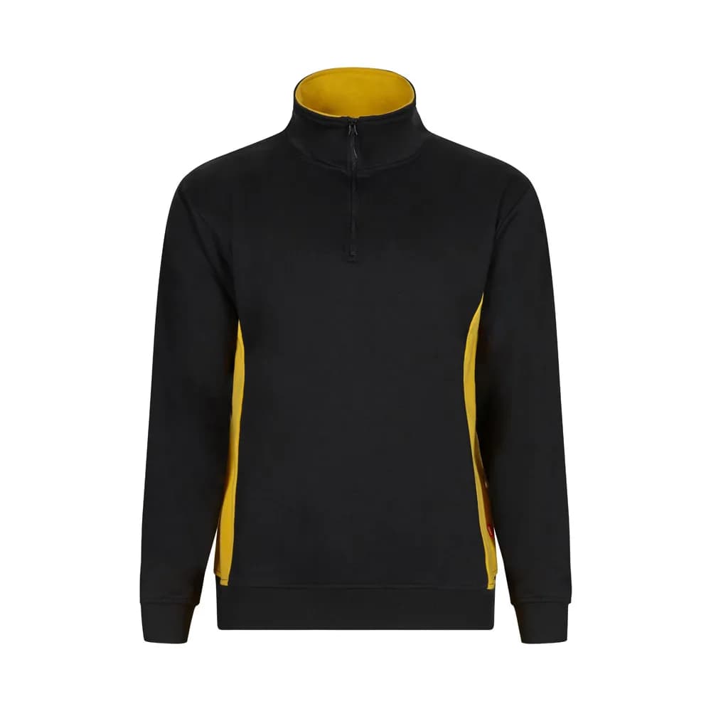 Zweifarbiges Frottee-Sweatshirt (260 g/m²), aus Polyester (65 %) und Baumwolle (35 %) - VL SVAROG - Schwarz