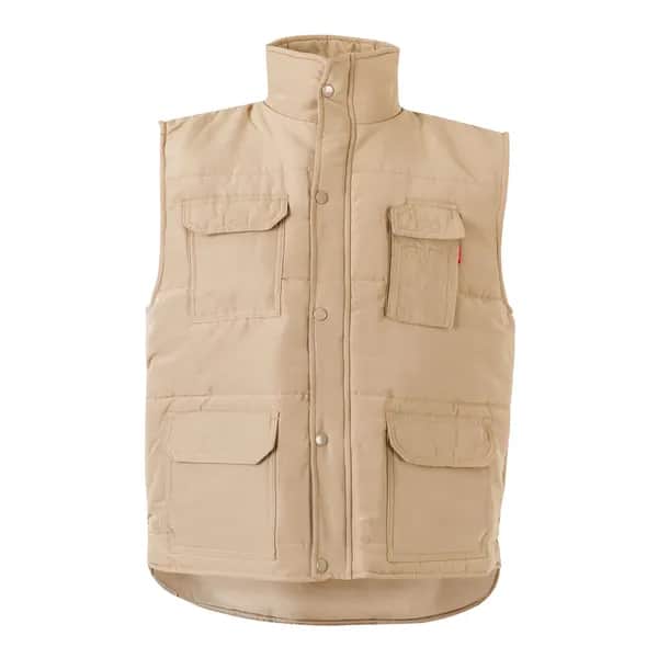 Steppweste mit mehreren Taschen (220g/m²), aus Polyester (100%) - VL MEFITIS - Naturhell