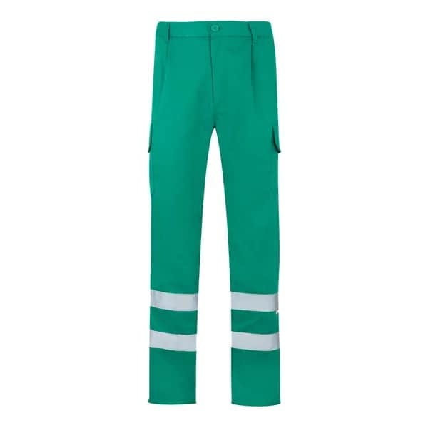 Hose mit mehreren Taschen aus Twill (200 g/m²), aus Baumwolle (35 %) und Polyester (65 %) - VL ASCLEPIUS - Grün