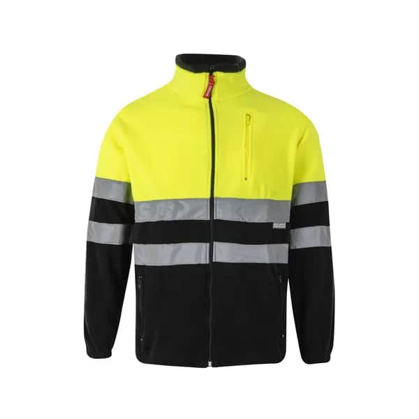 Zweifarbige Fleecejacke (280g/m²), aus Polyester (100%) - VL EROS - Schwarz