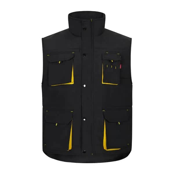 Steppweste, zweifarbig, mit mehreren Taschen (120g/m²), aus Polyester (100%) - VL NERGAL - Schwarz