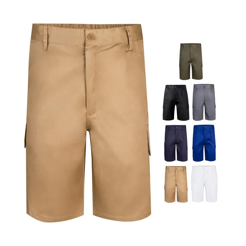 Bermudashorts aus Multi-Pocket-Twill (200g/m²), aus Baumwolle (35%) und Polyester (65%) - VL CHIONE - Schwarz
