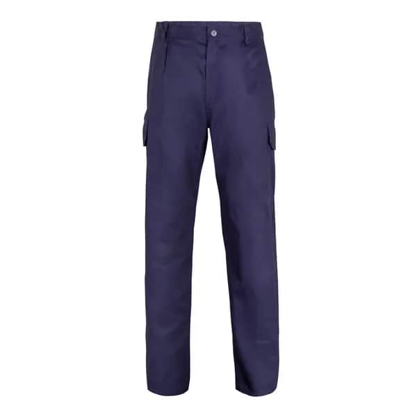 Hose mit mehreren Taschen aus Twill (200 g/m²), aus Baumwolle (35 %) und Polyester (65 %) - VL MABON - Blau