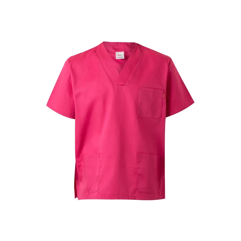 Tunika aus Twill (190g/m²) mit kurzen Ärmeln, aus Polyester (65%) und Baumwolle (35%) - VL ILLAPA - Rosa