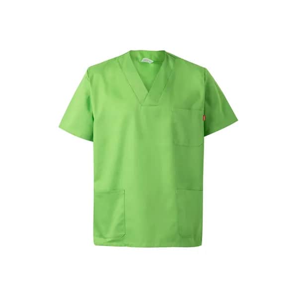 Tunika aus Twill (190g/m²) mit kurzen Ärmeln, aus Polyester (65%) und Baumwolle (35%) - VL ILLAPA - Limette