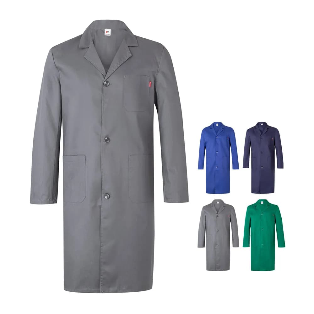 Kittel aus Twill (175 g/m²), aus Baumwolle (35 %) und Polyester (65 %) - VL DANU - Blau