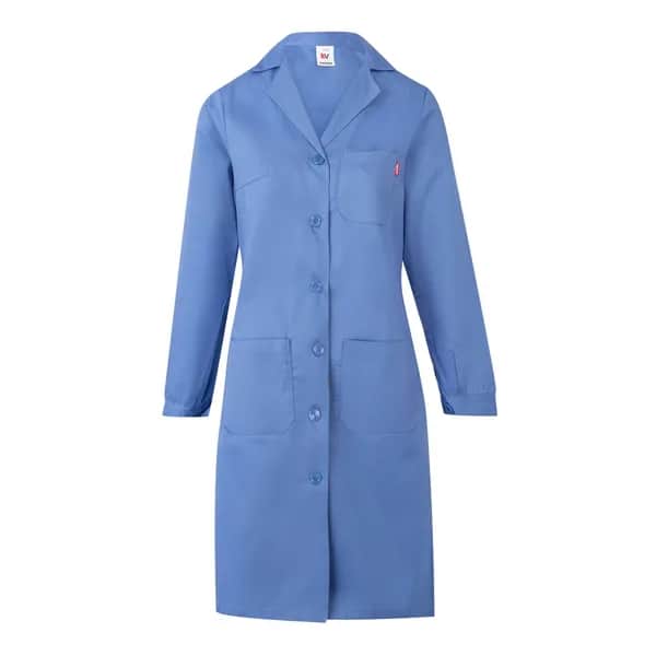 Langärmeliger Kittel (175 g/m²), aus Baumwollköper (35 %) und Polyester (65 %) - VL RAMA - Pastellblau