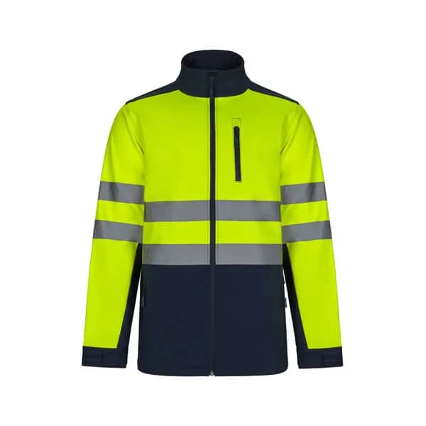 Zweifarbige Softshell-Jacke (280 g/m²) aus Polyester (96 %) und Elastan (4 %) - VL HESTIA - Marineblau