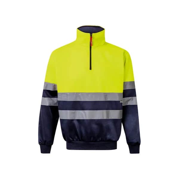 Zweifarbiges Sweatshirt (300g/m²) aus Polyester-Fleece (100%) - VL THOR LARGE - Marineblau