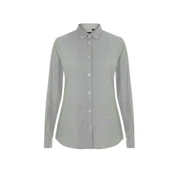 Hemd Oxford (180 g/m²) für Damen, aus Baumwolle (50 %), Polyester (45 %) und Elasthan (5 %) - VL PRITHVI WOMEN - Grün