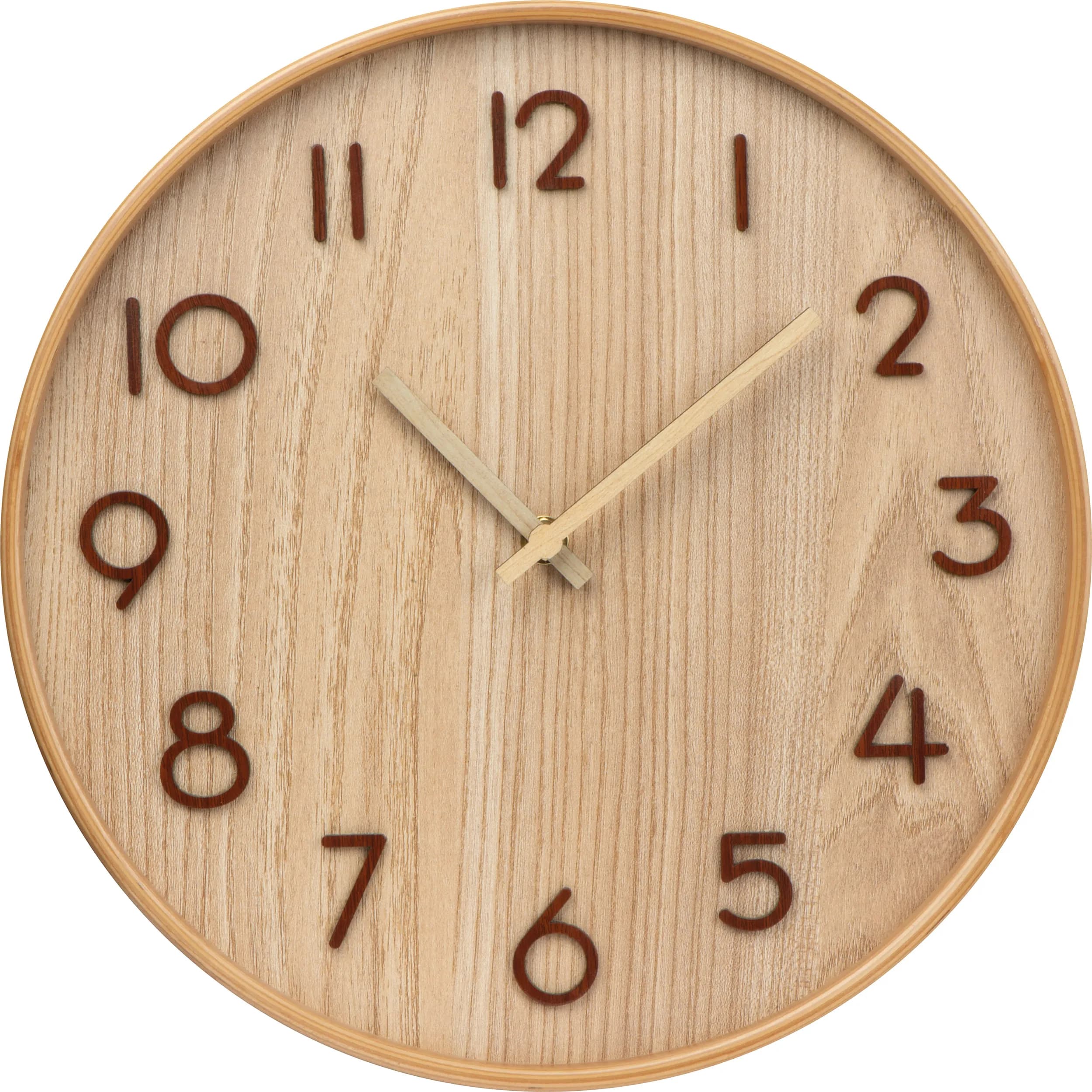 Wanduhr aus Holz CATHERINE - beige