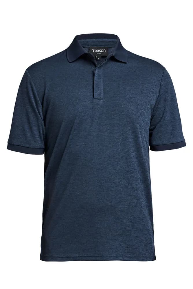 TXlite Melange Polo Men - Dunkelmarineblau