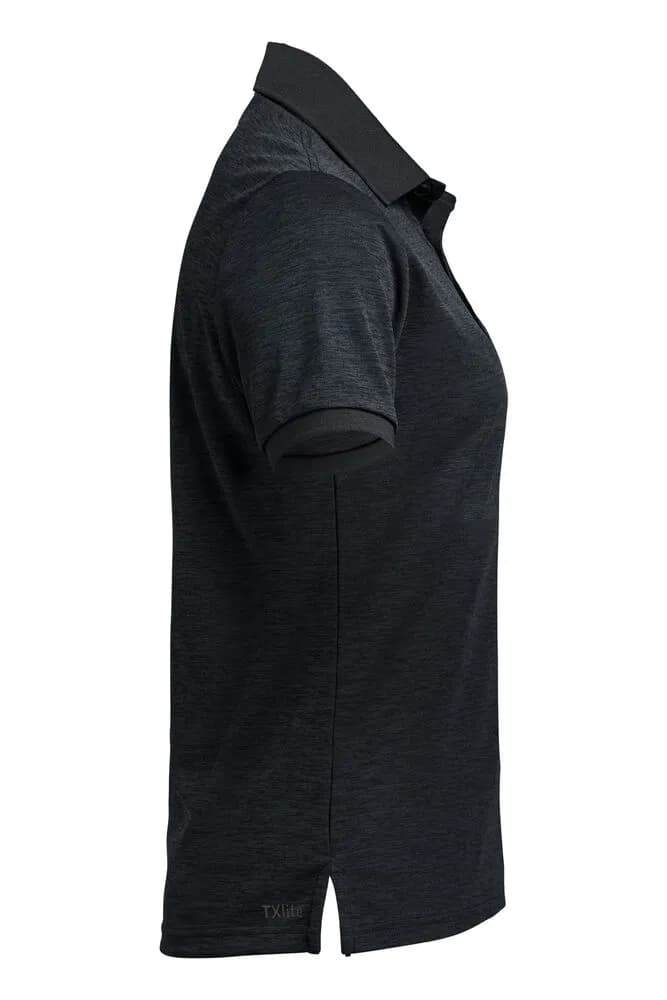 TXlite Melange Polo Women - Schwarz