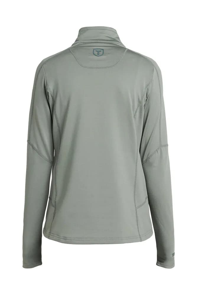 TXlite Windblock Halfzip Women - Graugrün