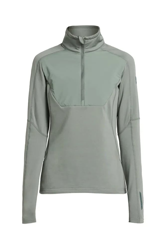 TXlite Windblock Halfzip Women - Graugrün