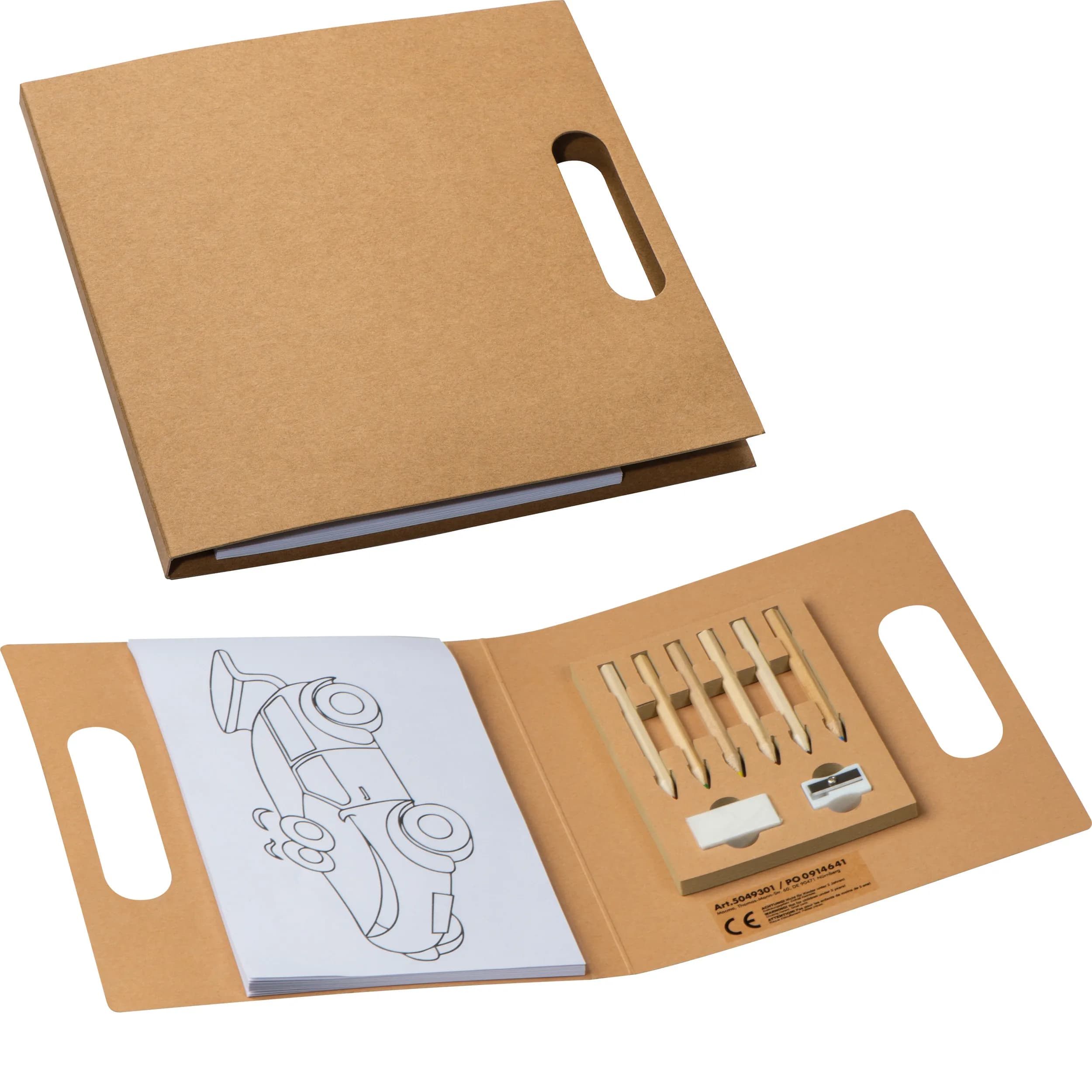 Malbuch in recyceltem Einband CORNELIA - braun