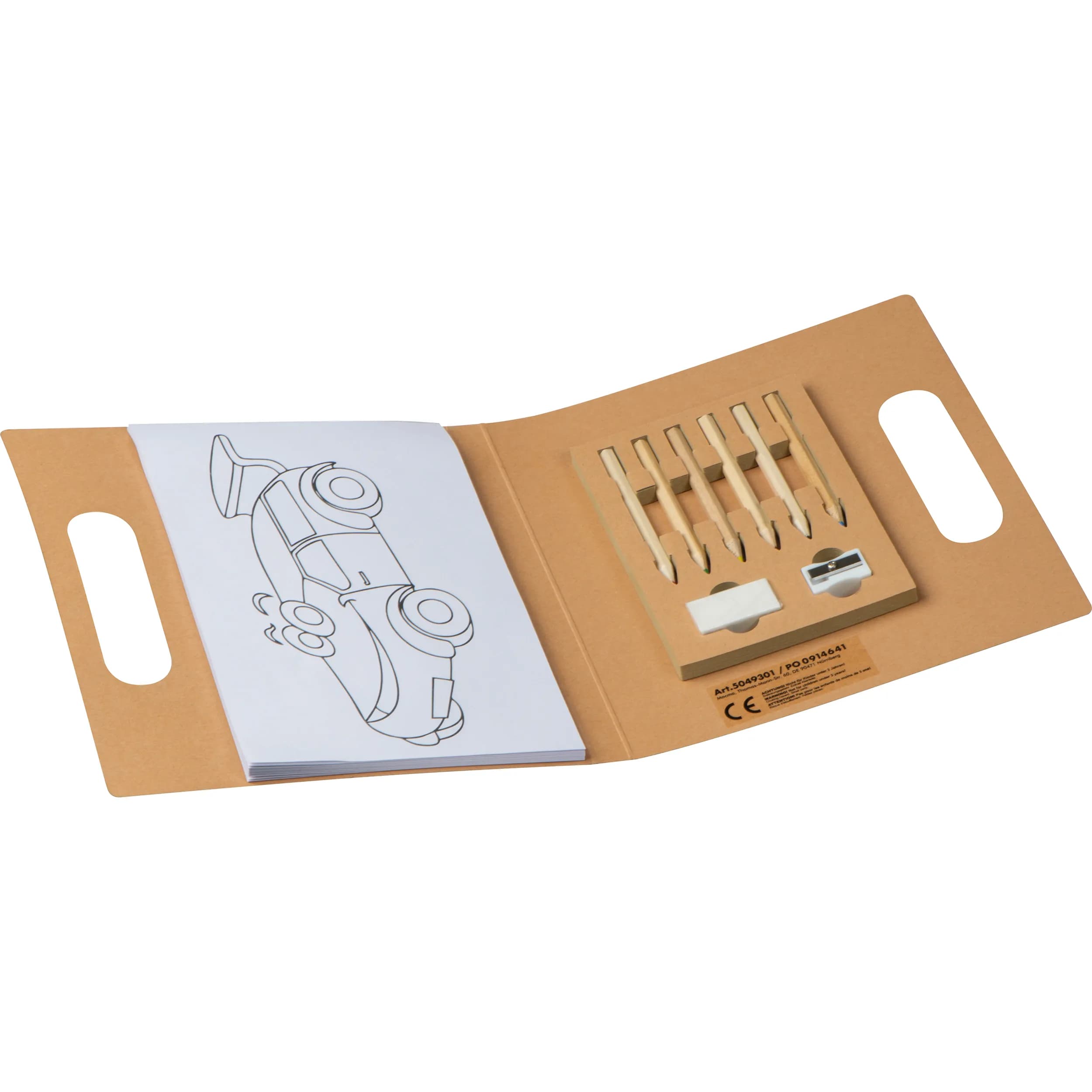 Malbuch in recyceltem Einband CORNELIA - braun