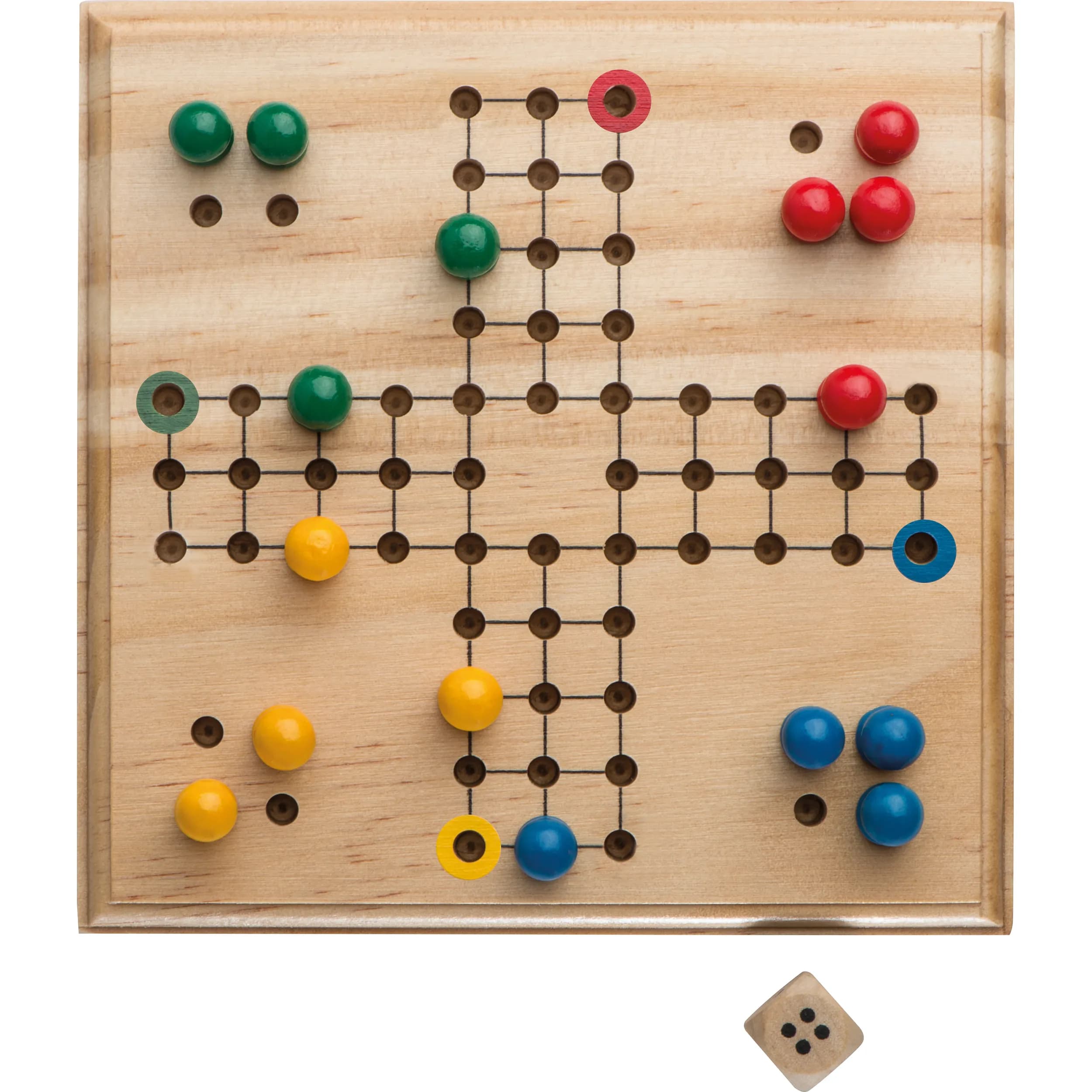 LUDO Spiel aus Holz GREGORY - braun