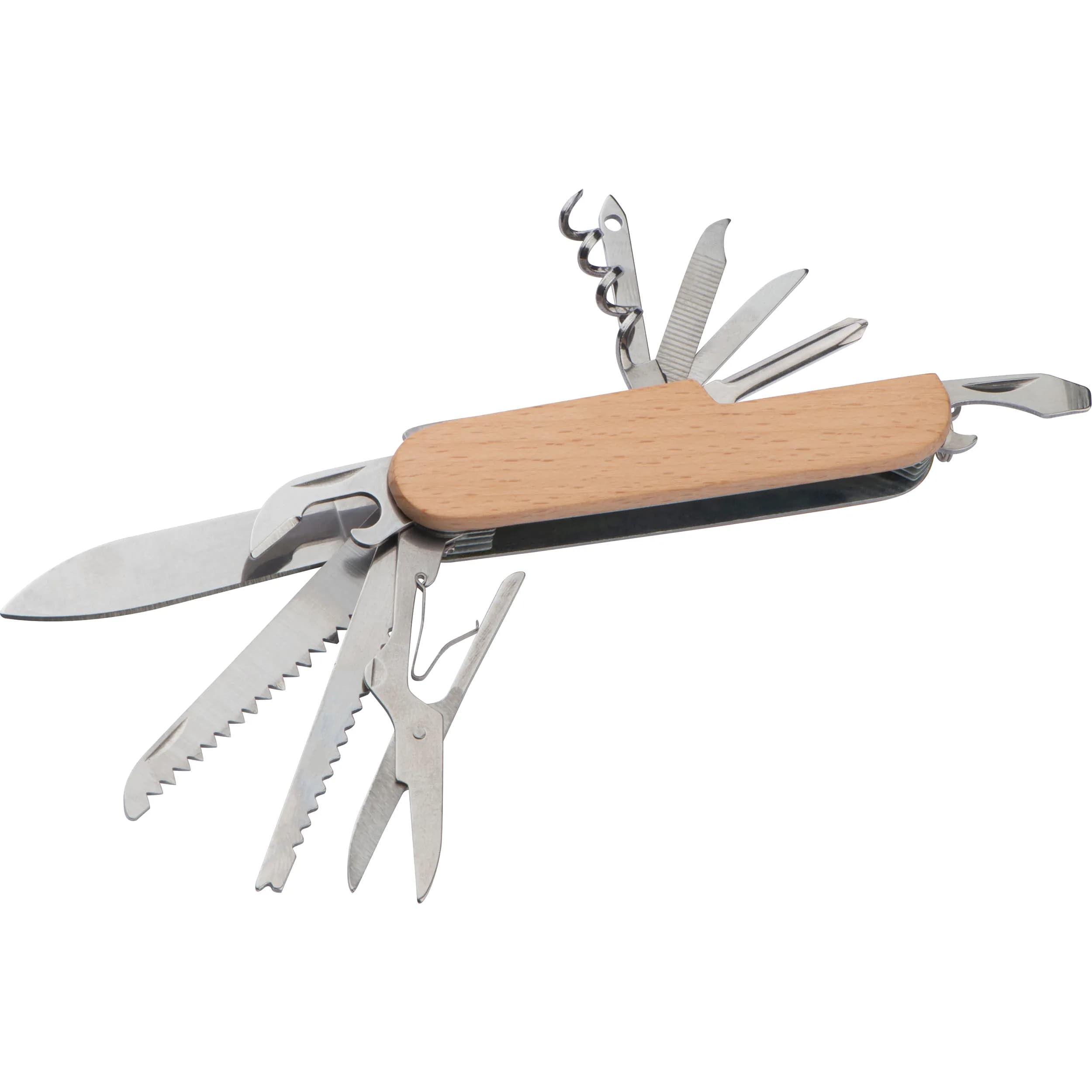 Taschenmesser aus Edelstahl mit Holzummantelung NAPOLEONE - beige