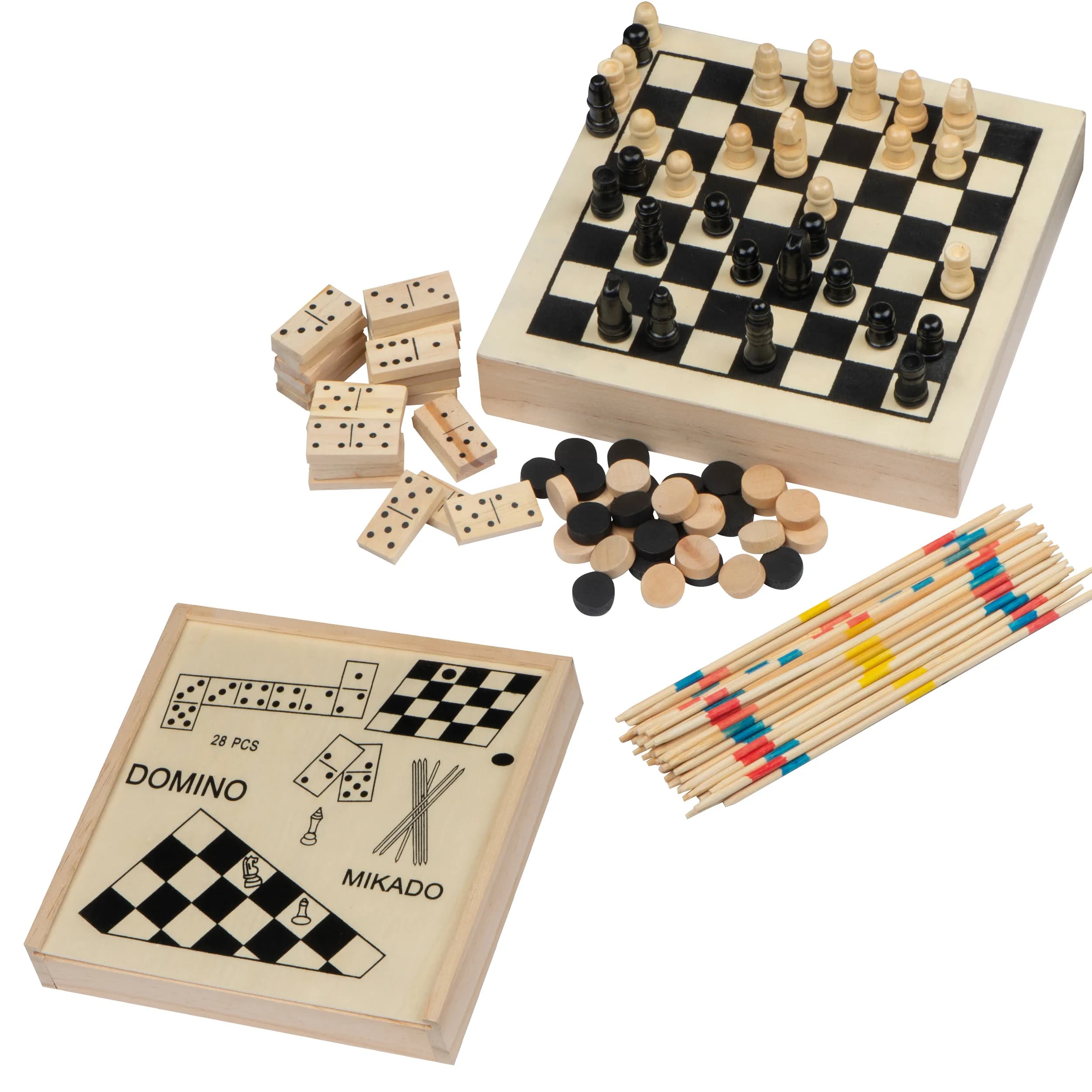 Spieleset in einer Holzbox WINIFRED - beige