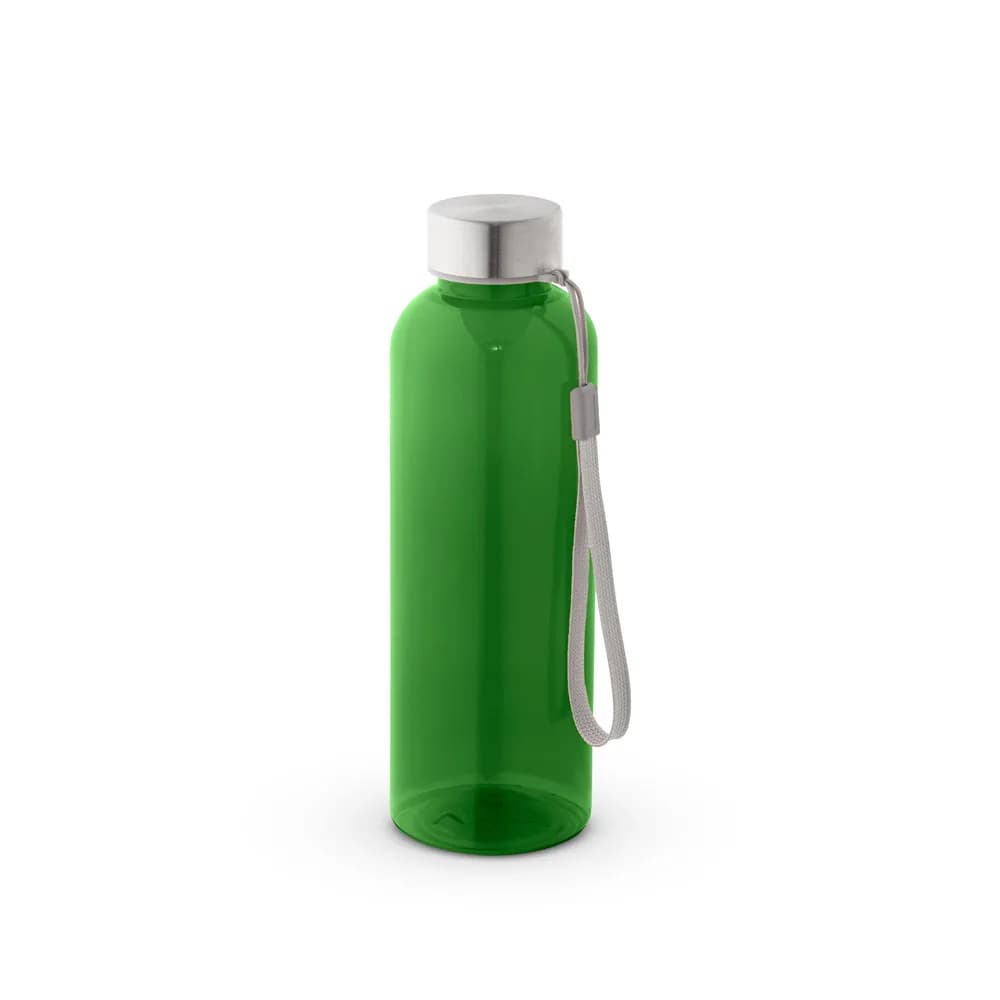 Trinkflasche (600ml) aus recyceltem PET (100% rPET) mit glänzender transluzenter Oberfläche - ENDERS M - Grün