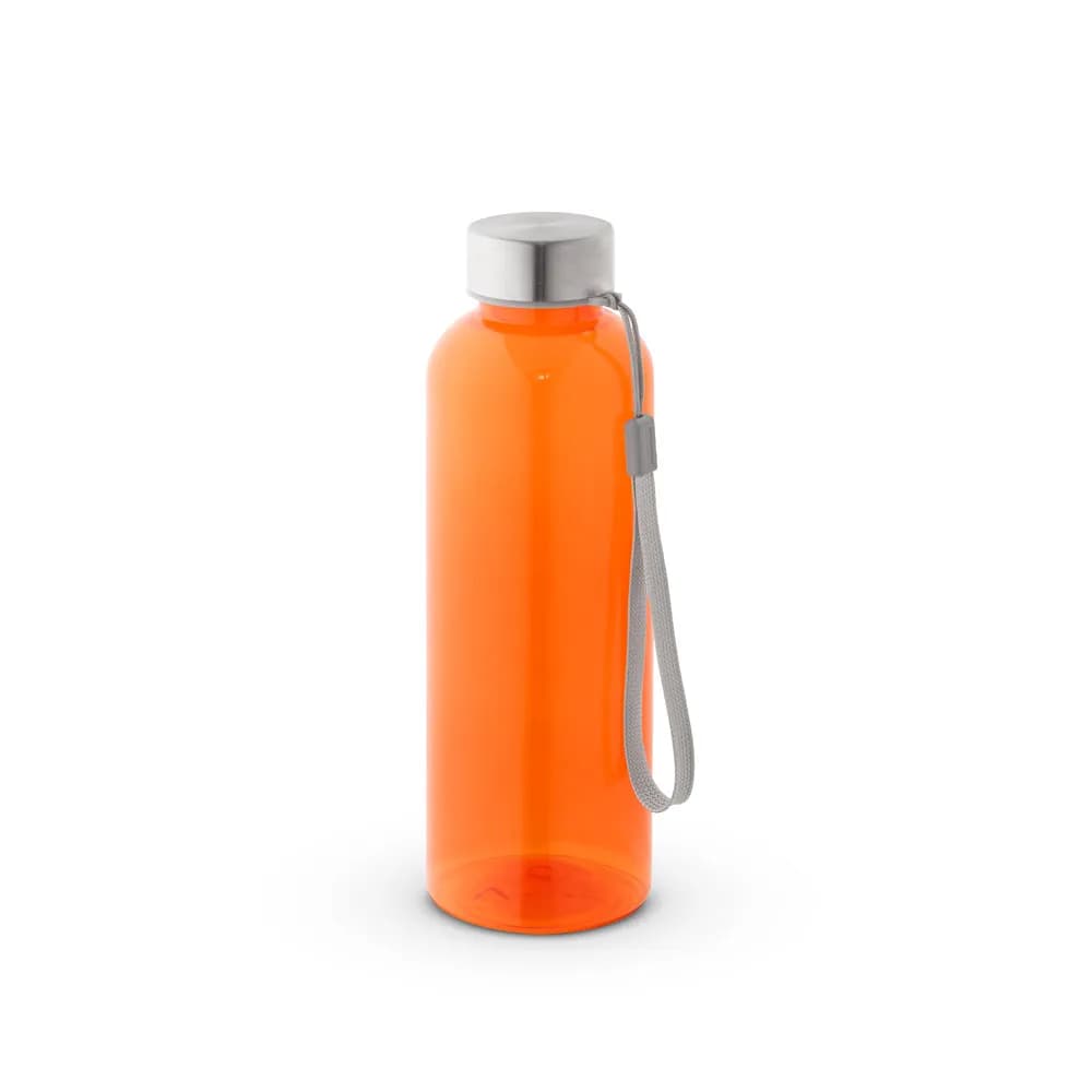 Trinkflasche (600ml) aus recyceltem PET (100% rPET) mit glänzender transluzenter Oberfläche - ENDERS M - Orange