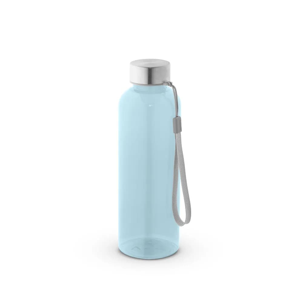 Trinkflasche (600ml) aus recyceltem PET (100% rPET) mit glänzender transluzenter Oberfläche - ENDERS M - Wasserblau