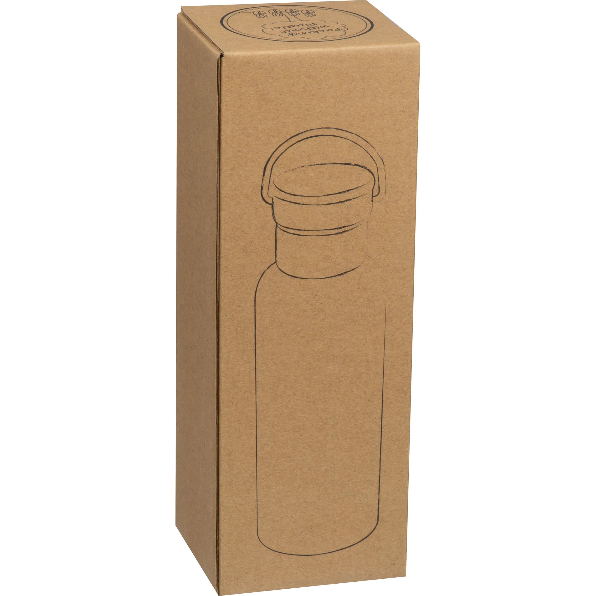 Vakuum Isolierflasche aus Edelstahl, 500 ml EDOARDO - schwarz