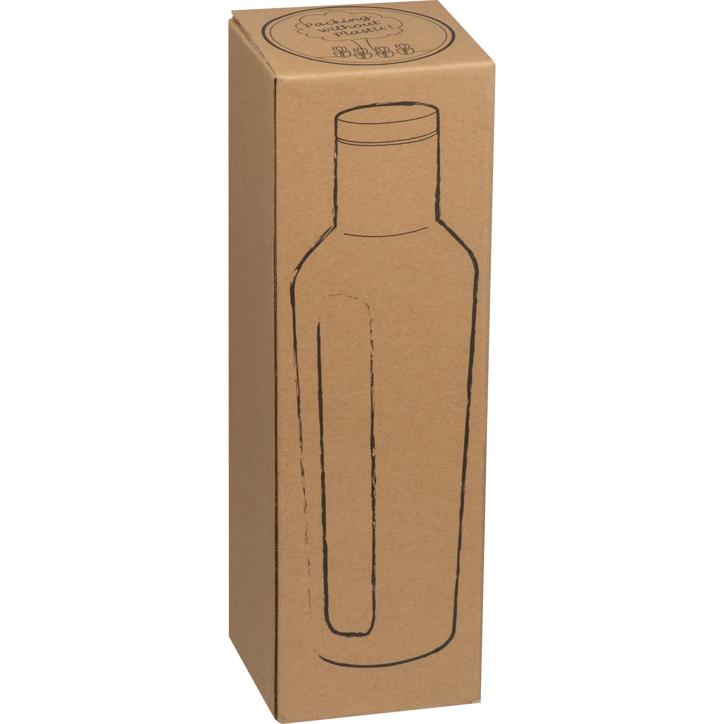 Vakuum Isolierflasche aus Edelstahl, 500ml NATALIE - grau