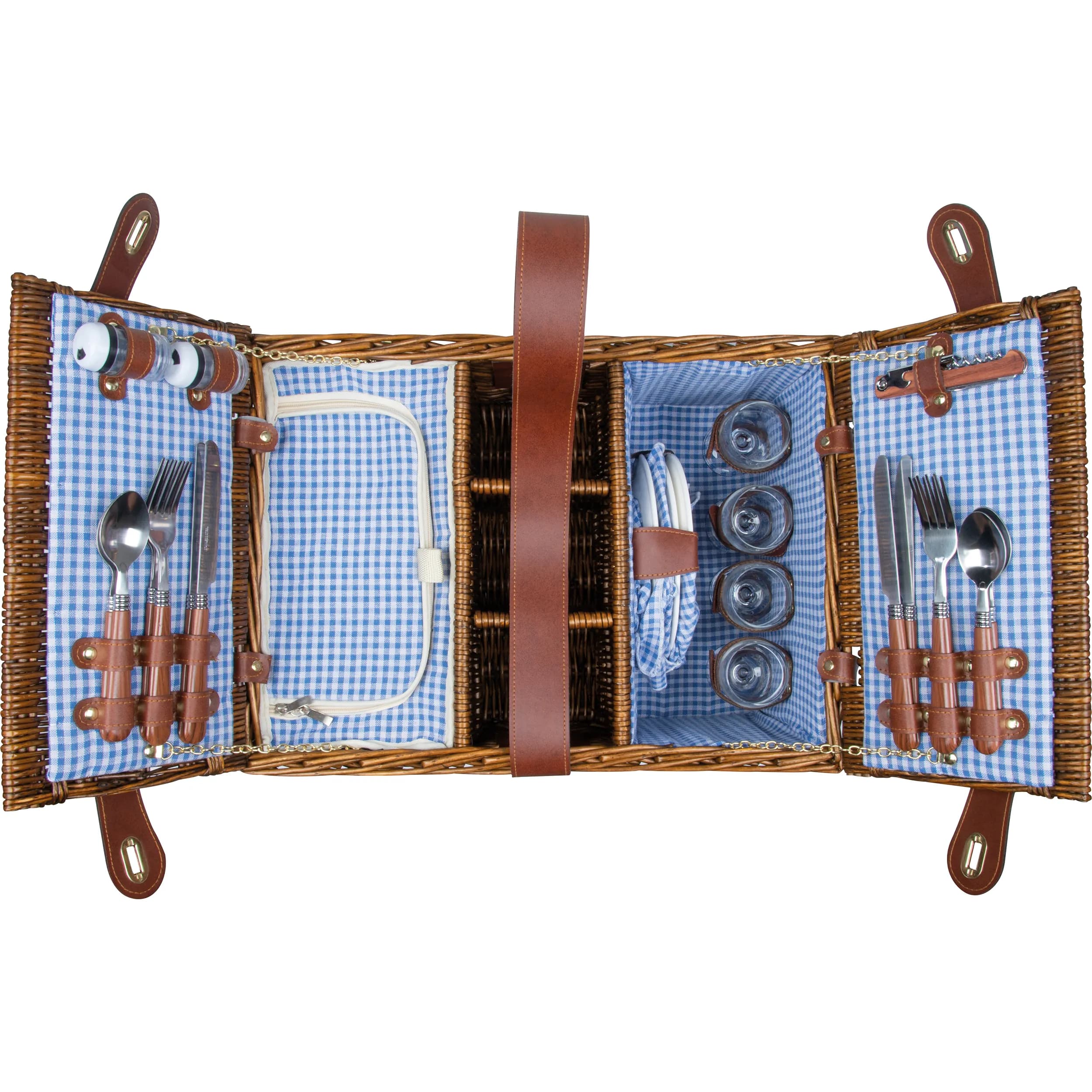 Picknickkorb für 4 Personen GILLIAN - braun