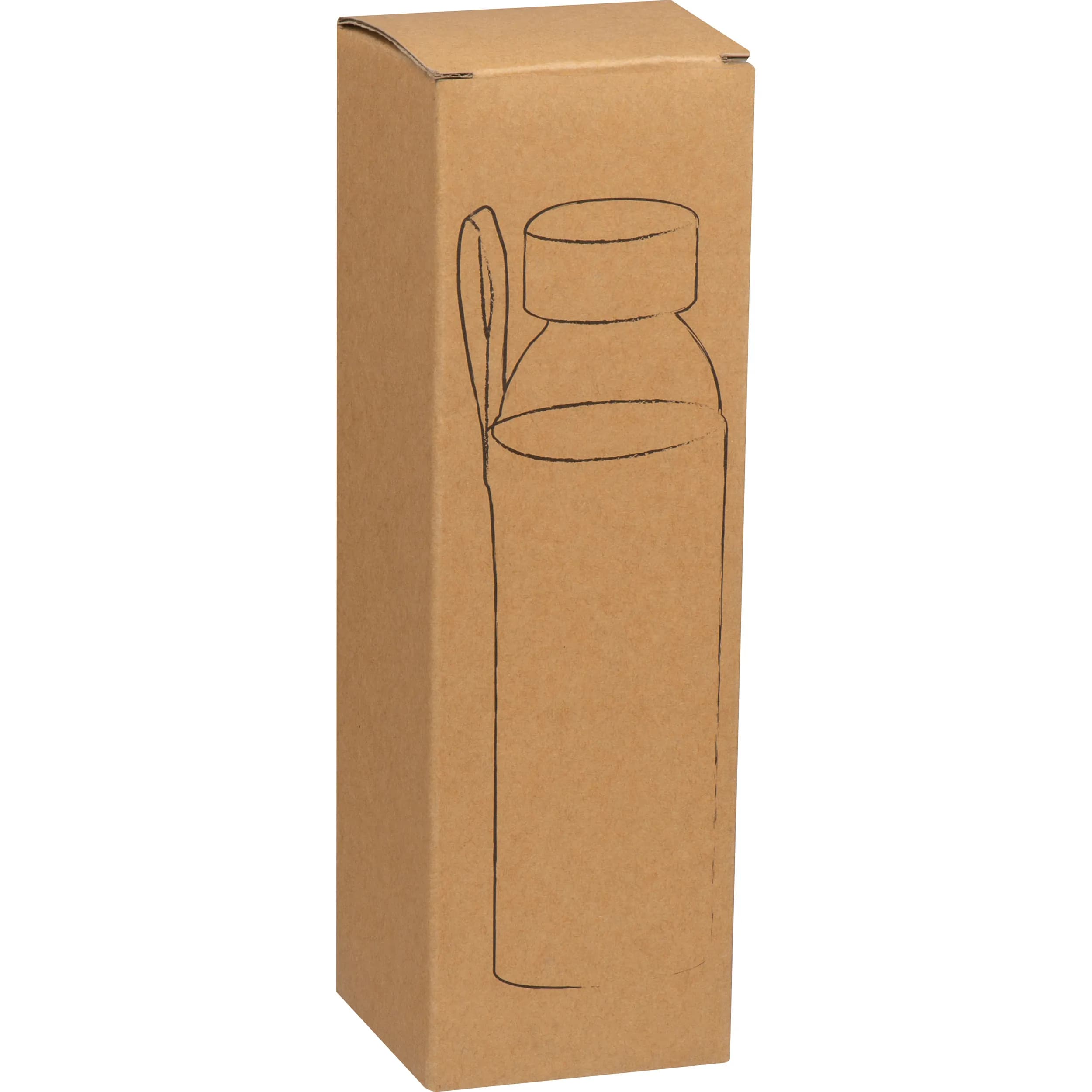 Glasflasche mit Jutehülle, 500ml CARLOTTA - transparent