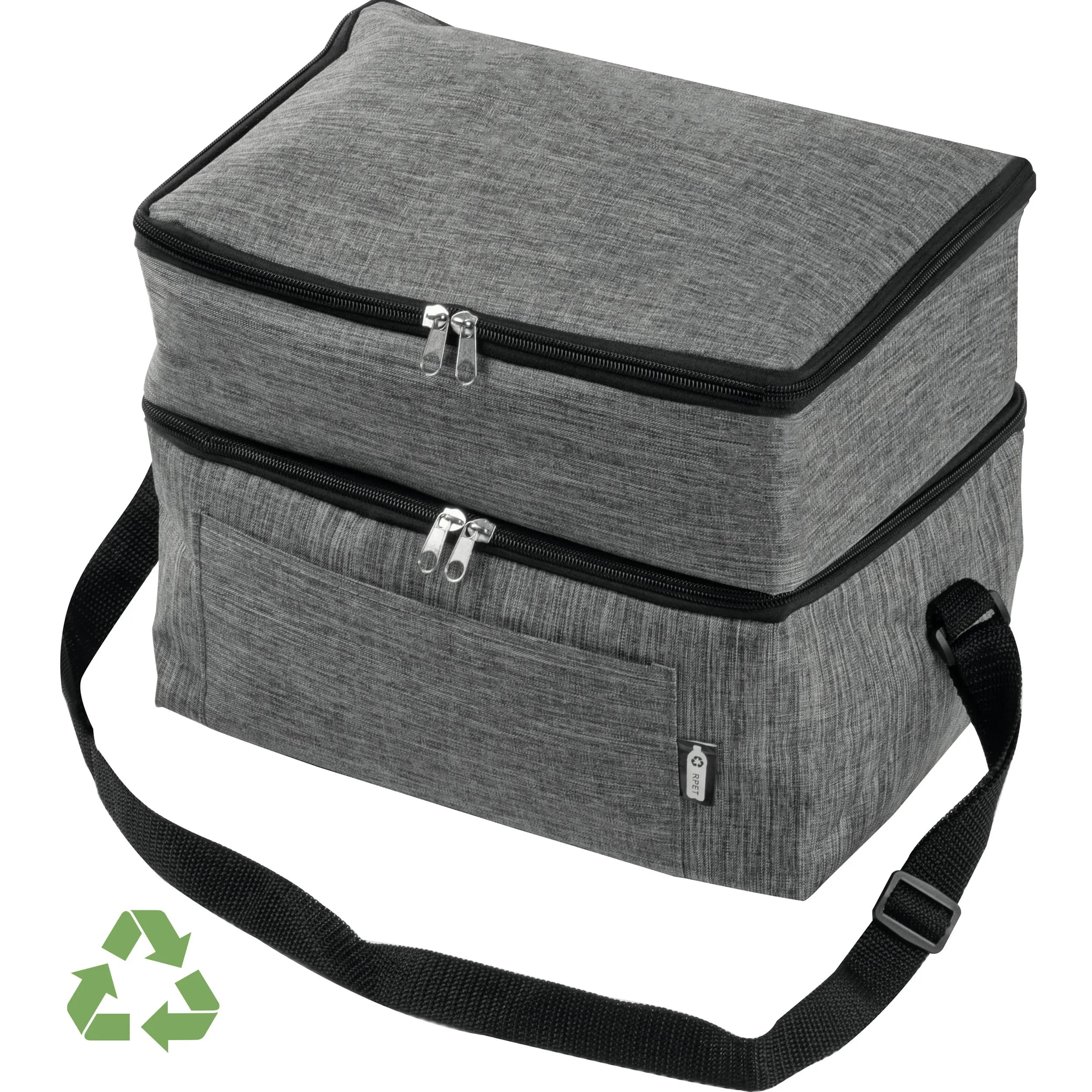 Kühltasche aus recycelten Kunststoffen STELLA - anthrazit