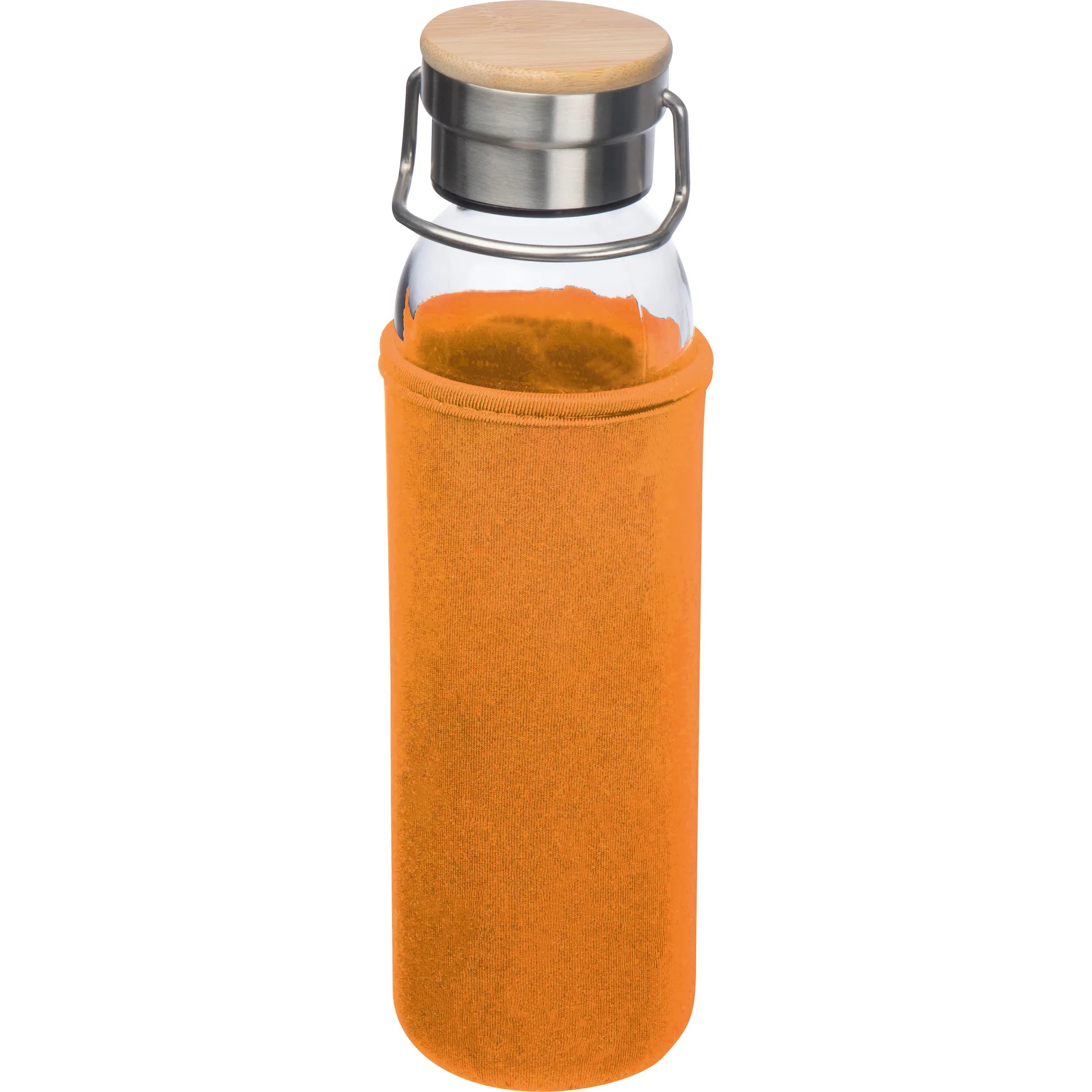 Glasflasche mit Neoprenüberzug, 600ml RAMONA - orange