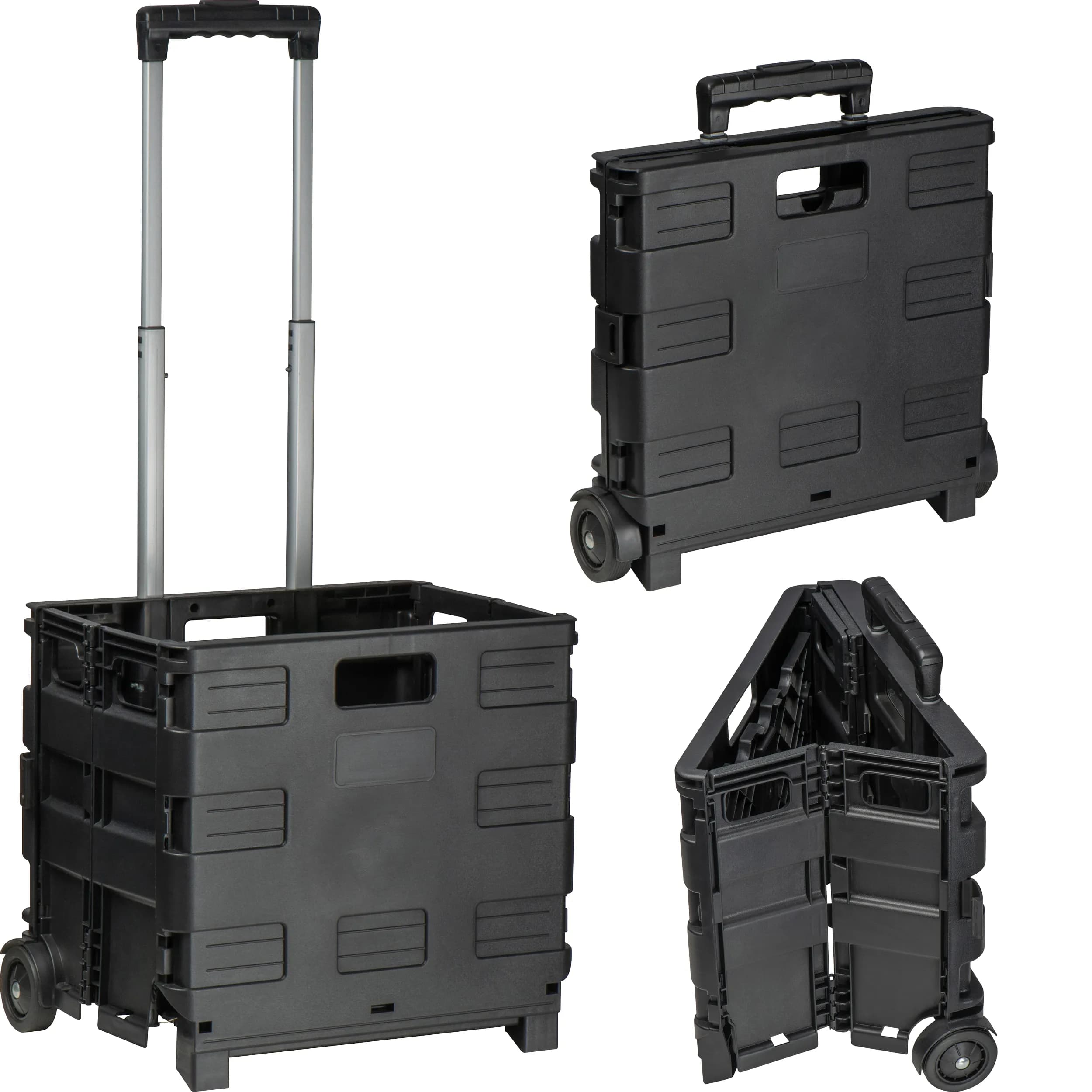 Klappbarer Einkaufstrolley KAREN - schwarz