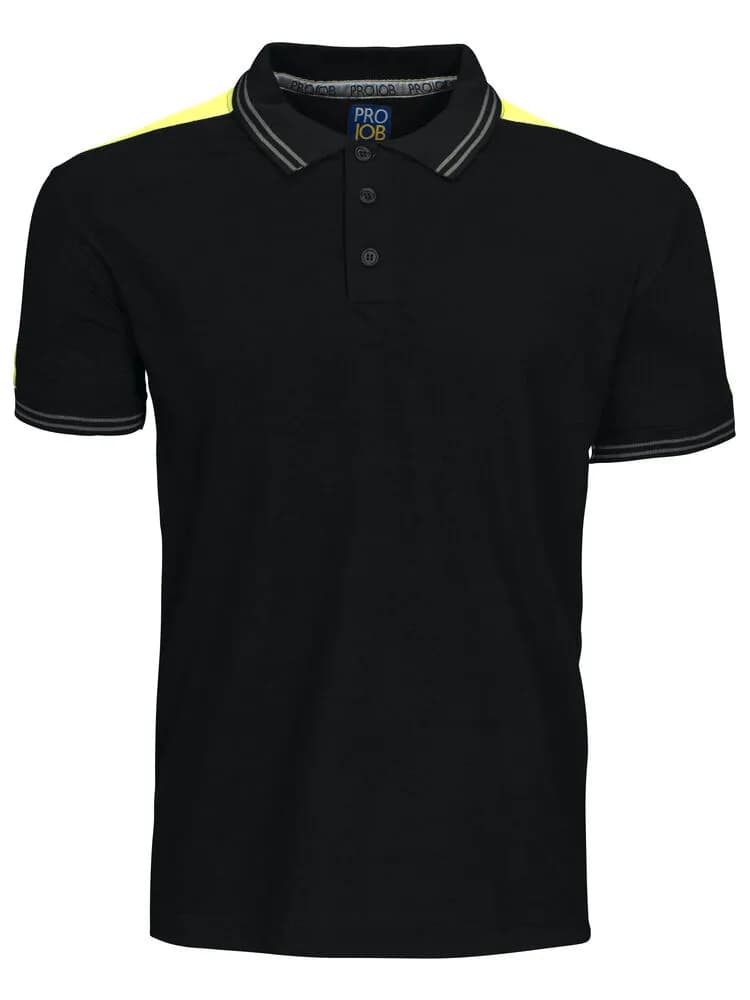 2018 POLO PIQUE - Schwarz/Gelb