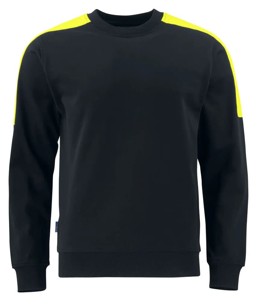 2125 SWEATSHIRT 100% BAUMWOLLE - Schwarz/Gelb