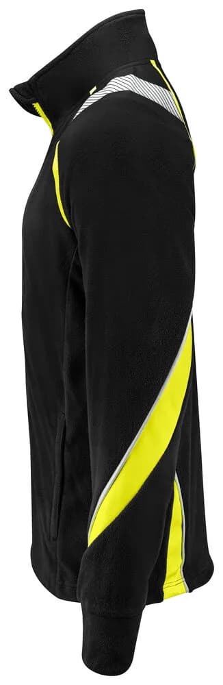 2328 MICROFLEECE-JACKE - Schwarz/gelb