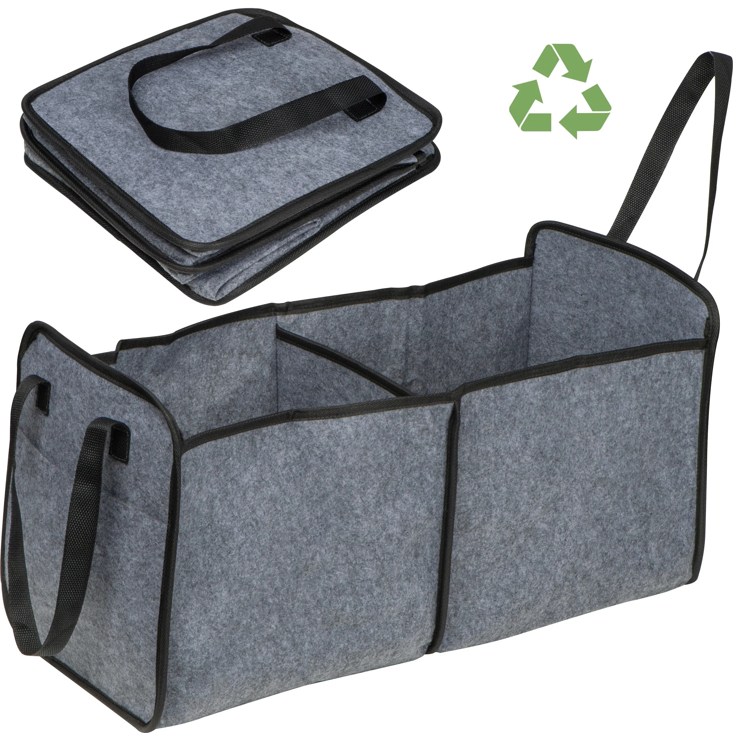 Einkaufs- und Kofferraumtasche aus recycelten Kunststoffen DIETER - anthrazit