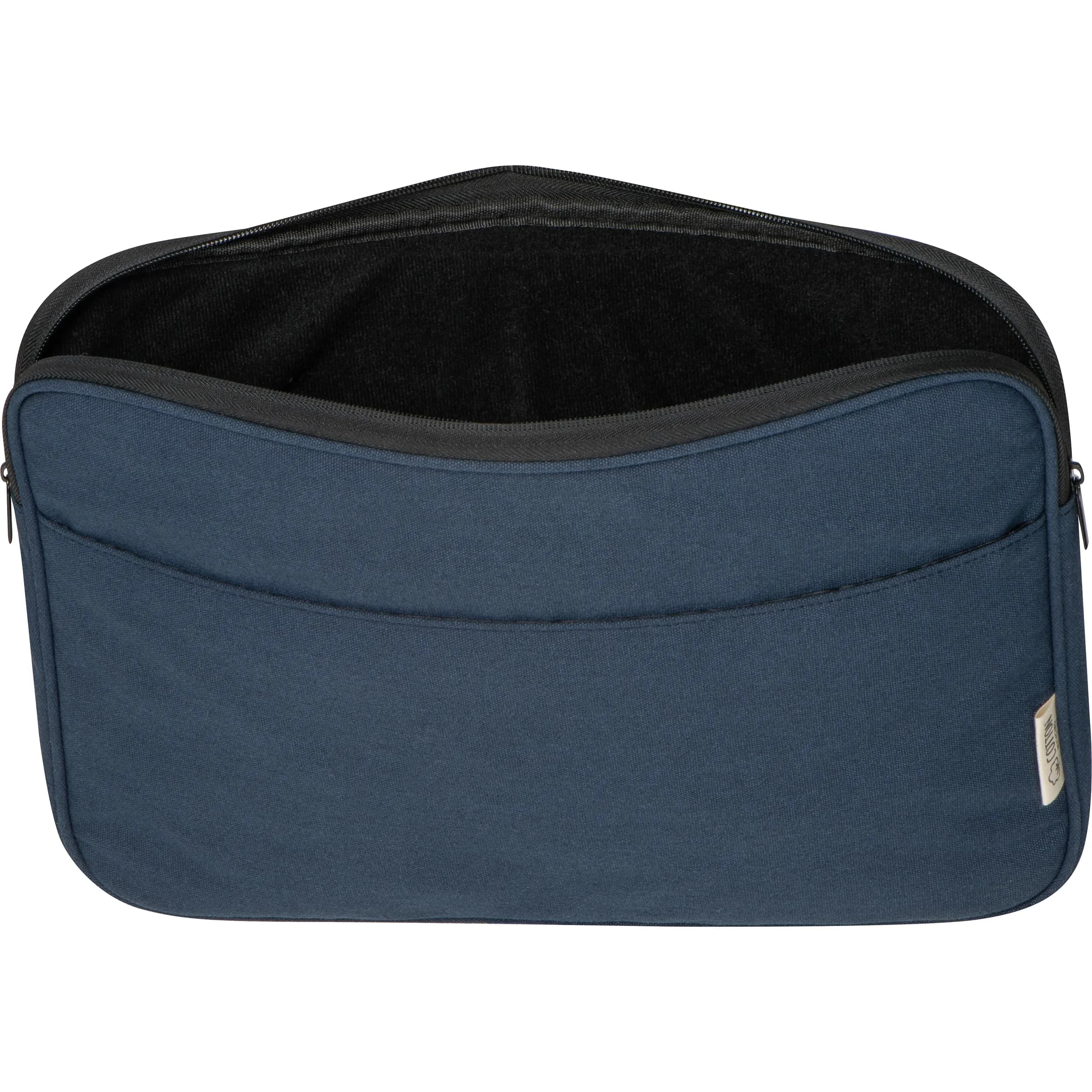 Laptoptasche aus recycelter Baumwolle GLENDA - dunkelblau