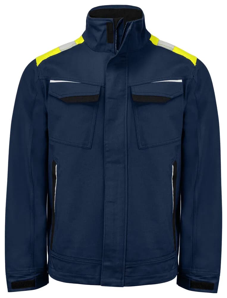 5437 JACKE 100% BAUMWOLLE - Gelb/Marine