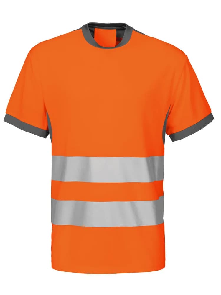 6009 T-SHIRT EN ISO 20471 KLASSE 2 - Orange/Grau