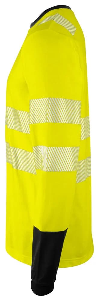 6014 Langarmshirt EN ISO 20471 Klasse 3/2 - Gelb/Schwarz